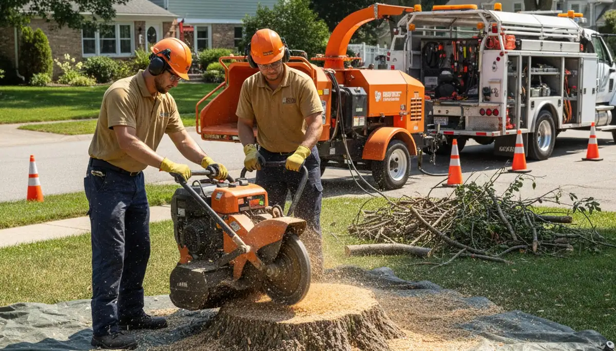 Stump removal service in Redmond, WA for lawns, driveways, and tight access areas