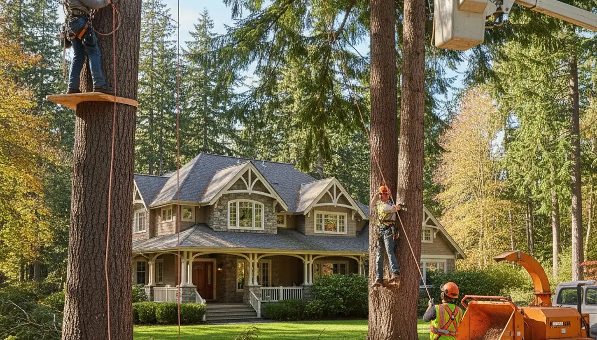 Tree service crew in Redmond, WA providing professional tree removal and trimming solutions