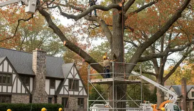 Tree service crew in Redmond, WA providing professional tree removal and trimming services
