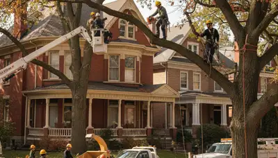 Tree service crew in Redmond, WA providing professional tree removal and trimming services