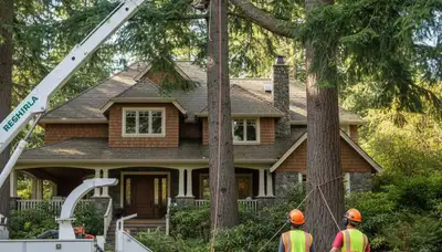Tree service team in Redmond, WA providing professional tree removal and care for local properties