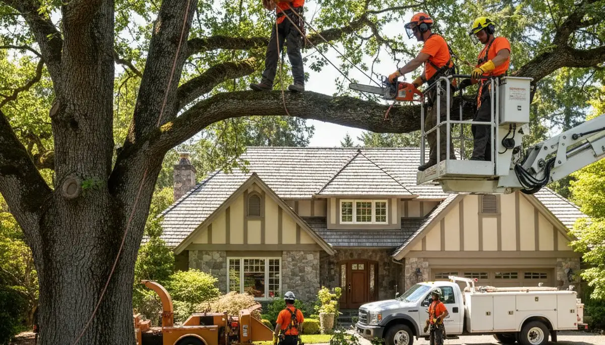 Tree service crew in Redmond, WA providing professional tree removal and pruning services