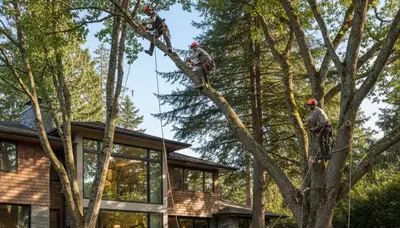 Tree service crew in Redmond, WA providing professional tree removal and trimming services