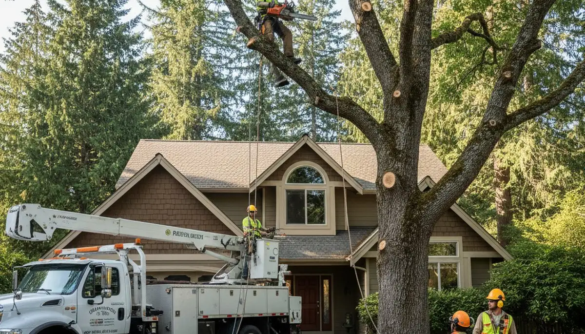 Tree service professionals in Redmond, WA providing safe tree removal and cleanup
