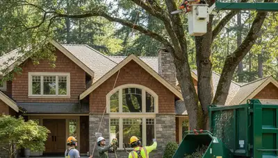 Tree service crew in Redmond, WA providing professional tree removal and trimming services